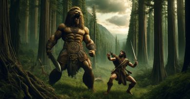 Imagem faz referência à Epopeia de Gilgamesh. A cena mostra Gilgamesh e seu companheiro Enkidu se preparando para confrontar o monstro Humbaba na Floresta de Cedros. (Imagem gerada por IA)