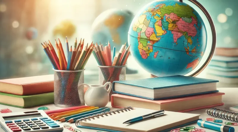 Livros abertos e bloco de anotações coloridos