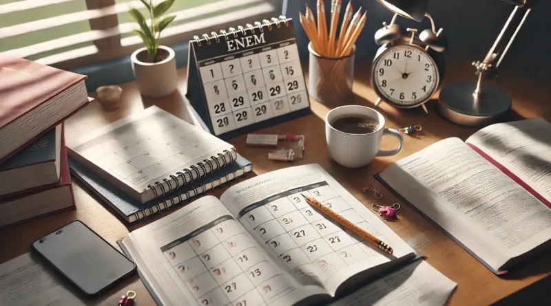 Estudantes se preparando para o Enem no fim de semana.