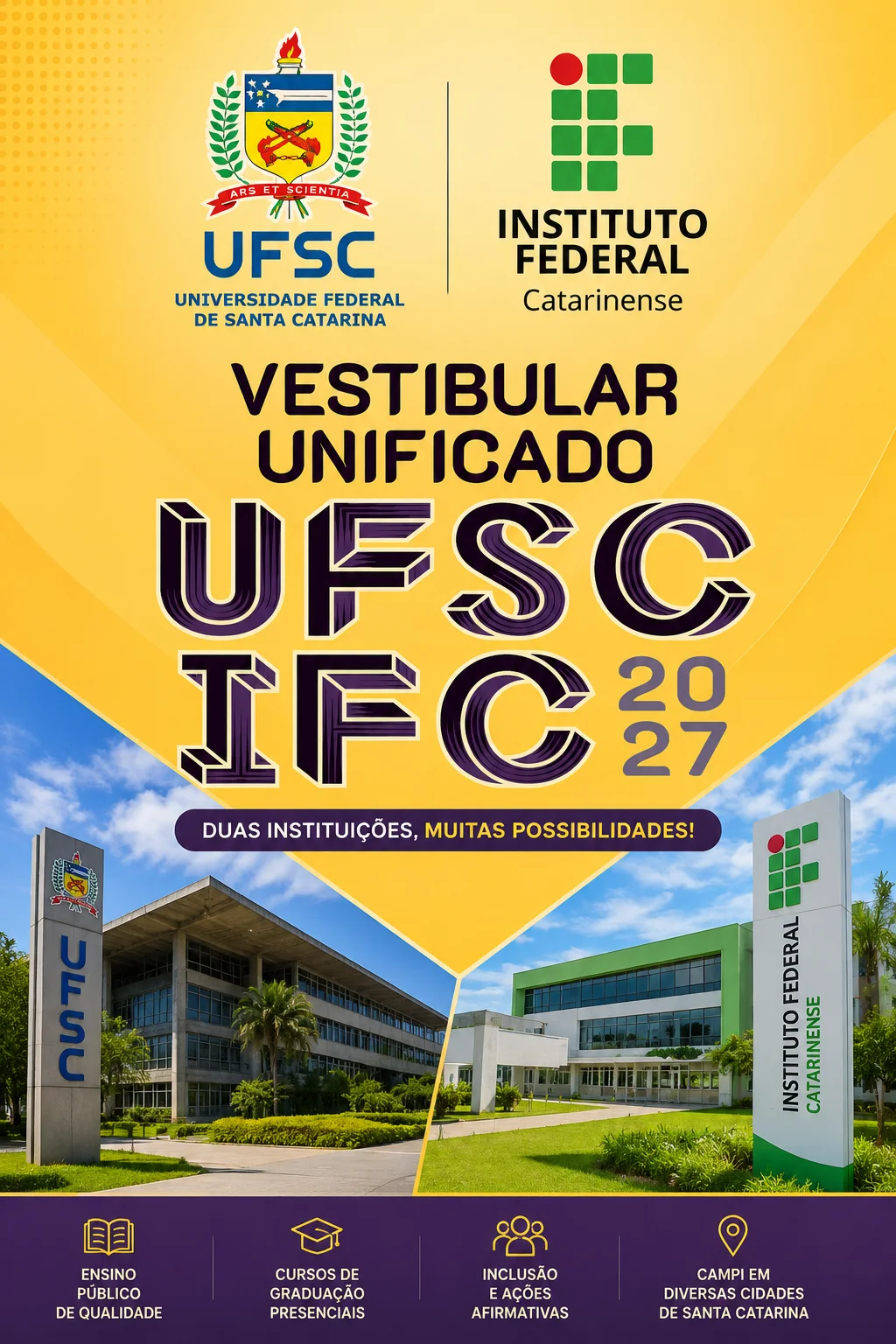 Vestibular Unificado 2027 UFSC IFC
