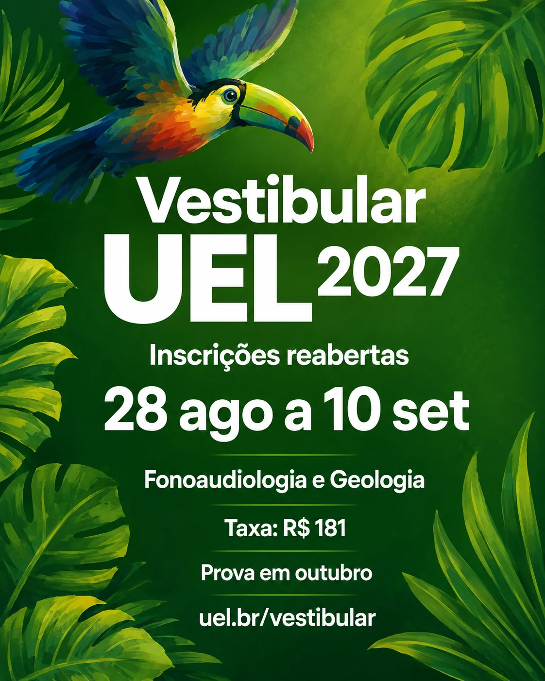 UEL abre inscrições do Vestibular para os cursos de Fonoaudiologia e Geologia
