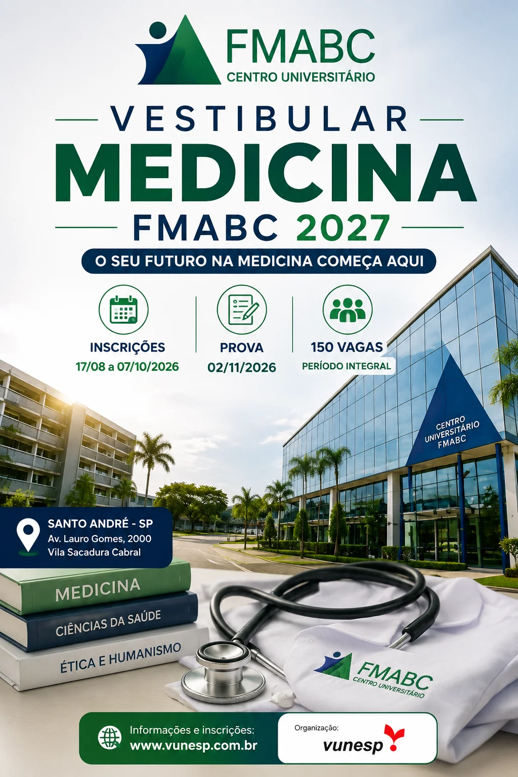 edital com datas vestibular 2027 medicina fmabc