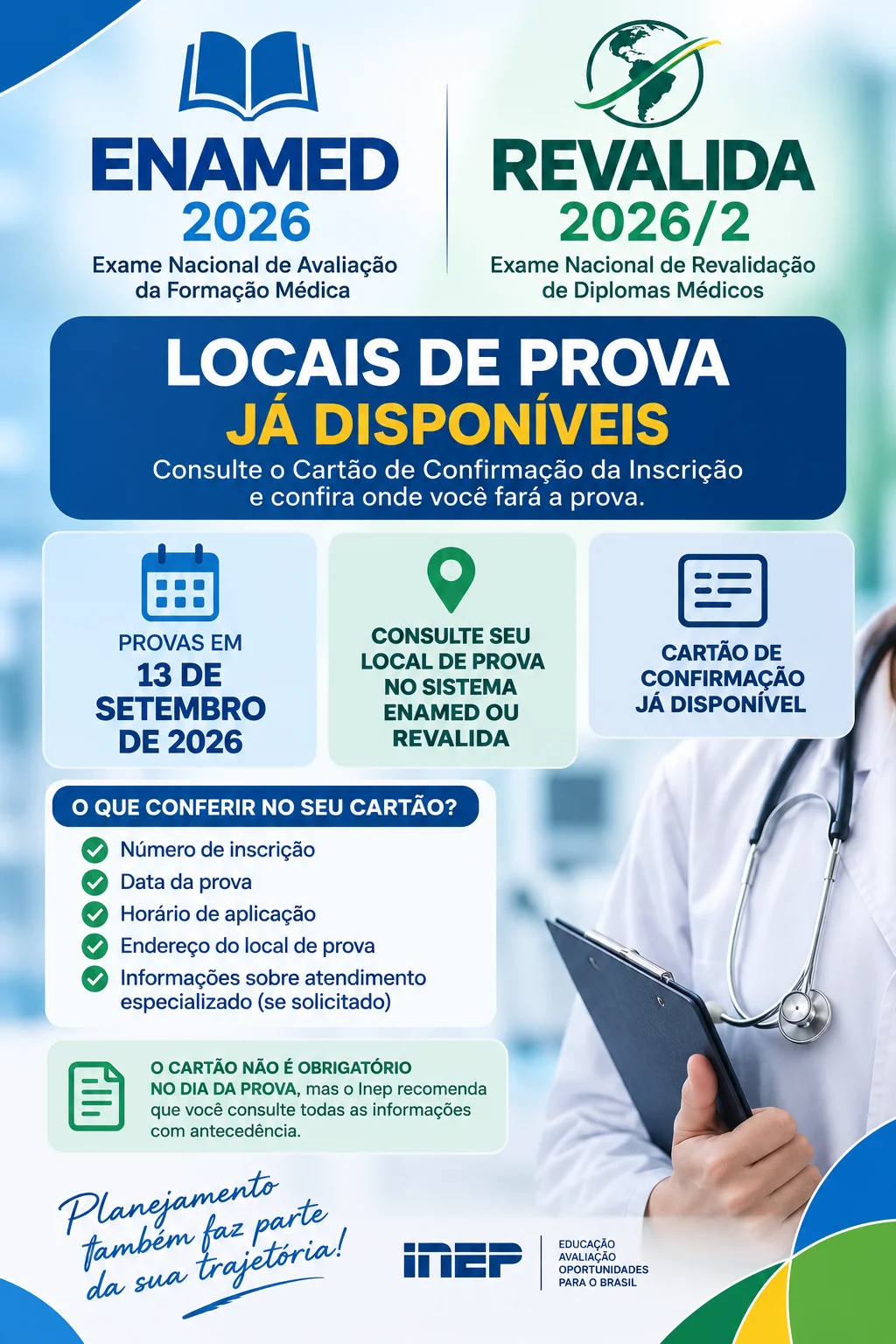 Enamed e Revalida 2026 (Imagem IA)